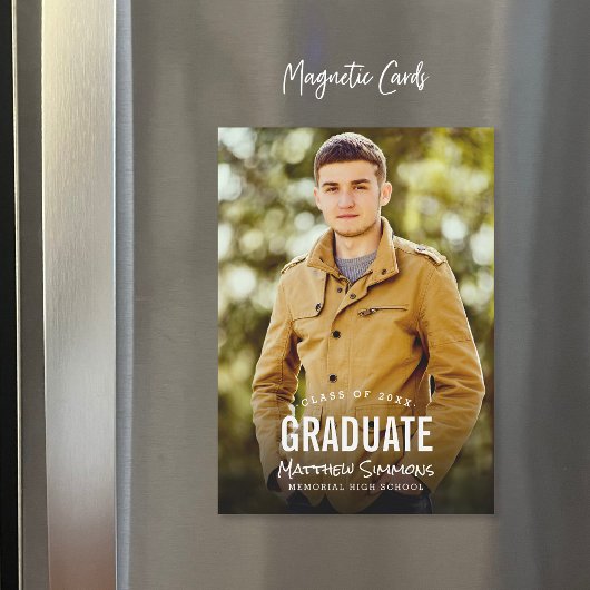 Cartes de fin d'études magnétiques photo modernes