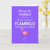 Cartes de flamant rose mignonnes humour drôle oise (Fleur jaune)