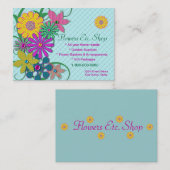 Cartes de fleur d'affaires (Devant / Derrière)