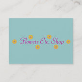 Cartes de fleur d'affaires (Dos)