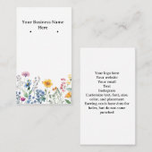 Cartes de fleur sauvage / cartes de visite (Devant / Derrière)