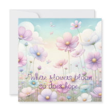 Cartes de fleurs de Cosmos & citation