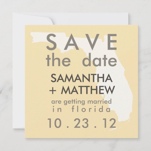 Cartes de Floride pour annoncer la date (Devant)