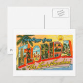 Cartes de Floride Vintage (Devant / Derrière)
