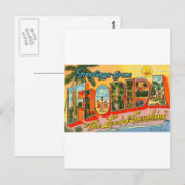 Cartes de Floride Vintage salutations (Devant / Derrière)