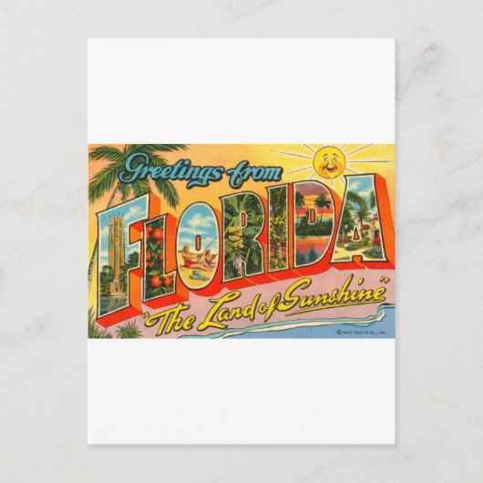Cartes de Floride Vintage salutations (Devant)
