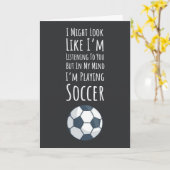 Cartes de football drôles Humour Joueur Sport Équi (Fleur jaune)