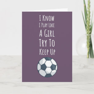 Cartes de football rose mignonnes pour filles Enfa