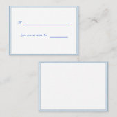 Cartes de garde encadrées bleu blanc (Devant / Derrière)