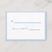 Cartes de garde encadrées bleu blanc (Devant)