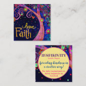 Cartes de gentillesse "Ayez foi" (Devant / Derrière)