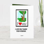 Cartes de golf, J'adore le golf (Dos)