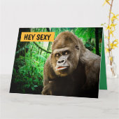 CARTES DE GRÂCE ROMANTIQUES GORILLA APE (Fleur jaune)