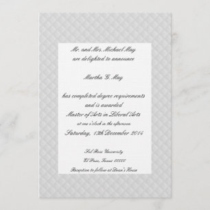 Cartes de graduation bordées de cuir peint blanc