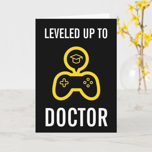 cartes de graduation phd amusantes (Fleur jaune)