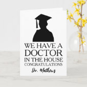 cartes de graduation phd amusantes (Fleur jaune)