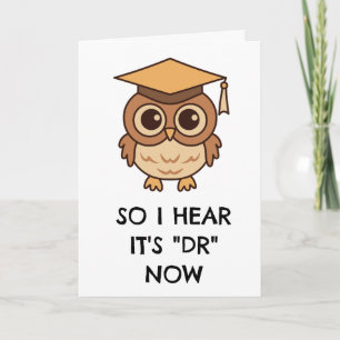 cartes de graduation phd amusantes