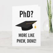 cartes de graduation phd amusantes (Devant)