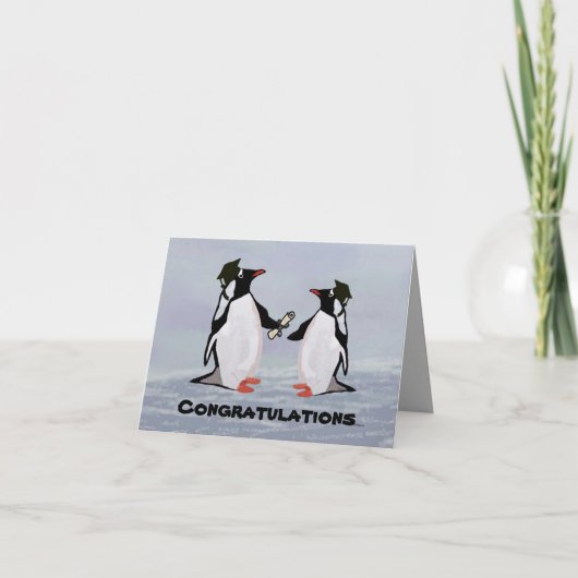 Cartes de Graduation Pingouin (Devant)
