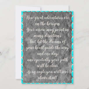 Cartes de graduation turquoise