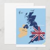 Cartes de Grande-Bretagne Invitations (Devant / Derrière)