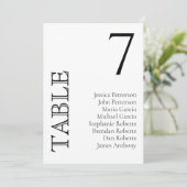 Cartes de graphique de sièges simples classiques (Debout devant)