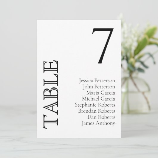 Cartes de graphique de sièges simples classiques (Debout devant)