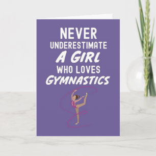 Cartes de gymnastique roses mignonnes pour bébés f