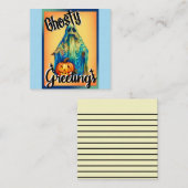 Cartes de Halloween drôles rétro (Devant / Derrière)