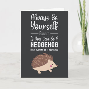 Cartes de hérisson mignon humour d'animal drôle de