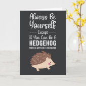 Cartes de hérisson mignon humour d'animal drôle de (Fleur jaune)