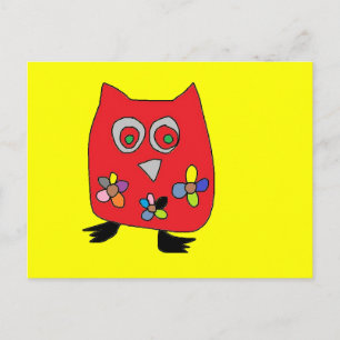 Cartes de hibou à plumes