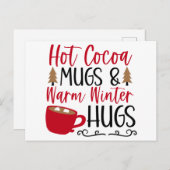 Cartes de Hot Cocoa & Câlins de vacances (Devant / Derrière)