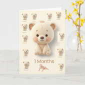 Cartes de jalons mensuels de bébé (Fleur jaune)