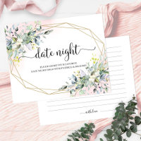 Cartes de Jar de Nuit de Date de Fête de Mariage d