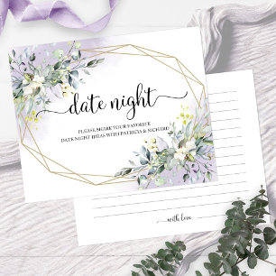 Cartes de Jar de Nuit de Date de Fête de Mariage d