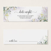 Cartes de Jar de Soirée de Date de Fiançailles de  (Devant & derrière)