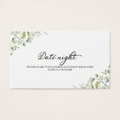 Cartes de Jar de Soirée de Date de Mariage de Verd (Devant)