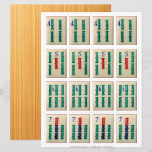 Cartes de jeu (4) - Bambou 4-7