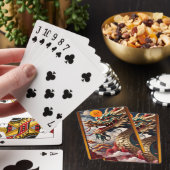 Cartes de jeu à monogramme de fantaisie du dragon (In Situ)
