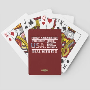 Cartes de jeu à vélo "PREMIER AMENDEMENT"