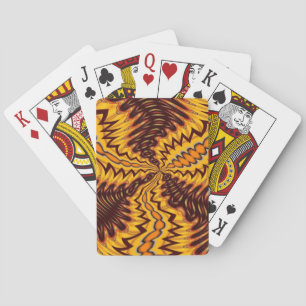 Cartes de jeu abstraites de couleur du feu de forê