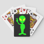 CARTES DE JEU ALIEN VERT PAIX (dos)