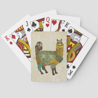 Cartes de jeu Alpaca doré & Hibou sarcelle