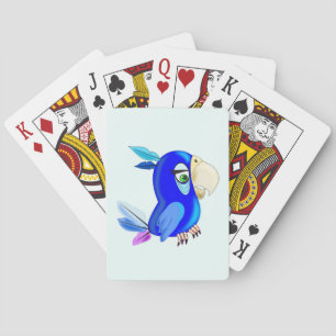 Cartes de jeu amusantes avec hBlue Parrot personna