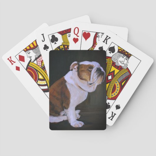 Cartes de jeu anglaises d'art de chien de (dos)