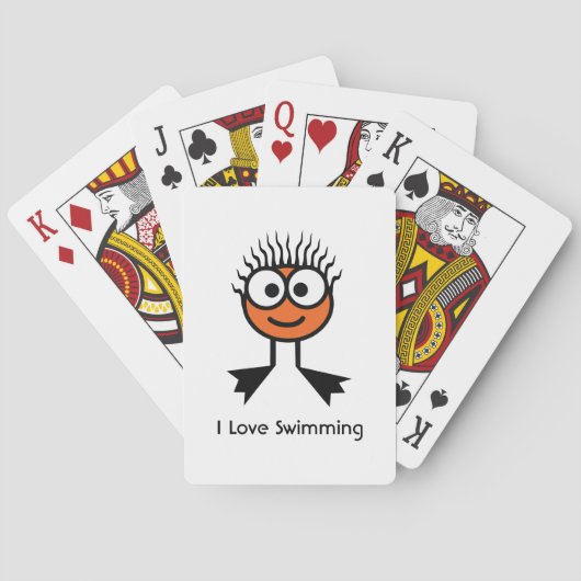 Cartes de jeu anormales de bain (oranges) (dos)