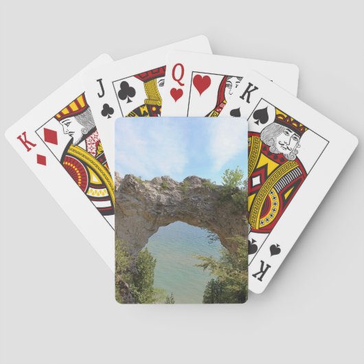 Cartes de jeu Arch Rock de l'île Mackinac (dos)