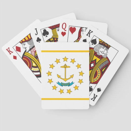 Cartes de jeu avec Drapeau de Rhode Island (dos)