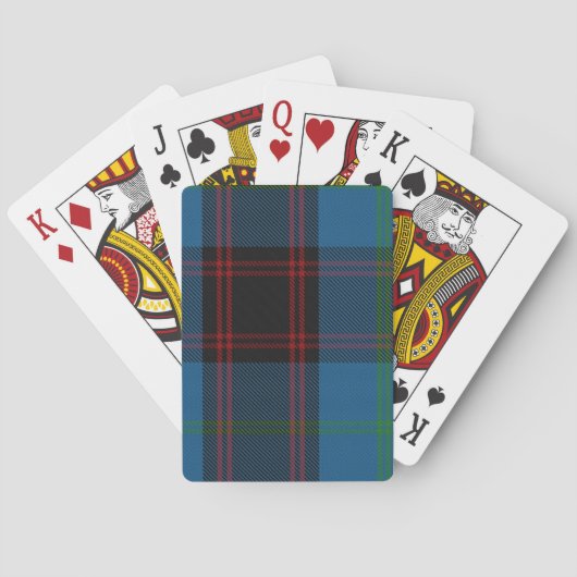 Cartes de jeu avec la maison/tartan de Hume (dos)